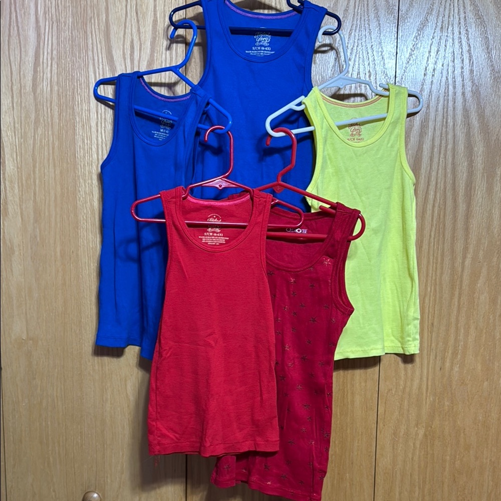 Faded Glory Red and Blue Tank Tops Casual Comfort